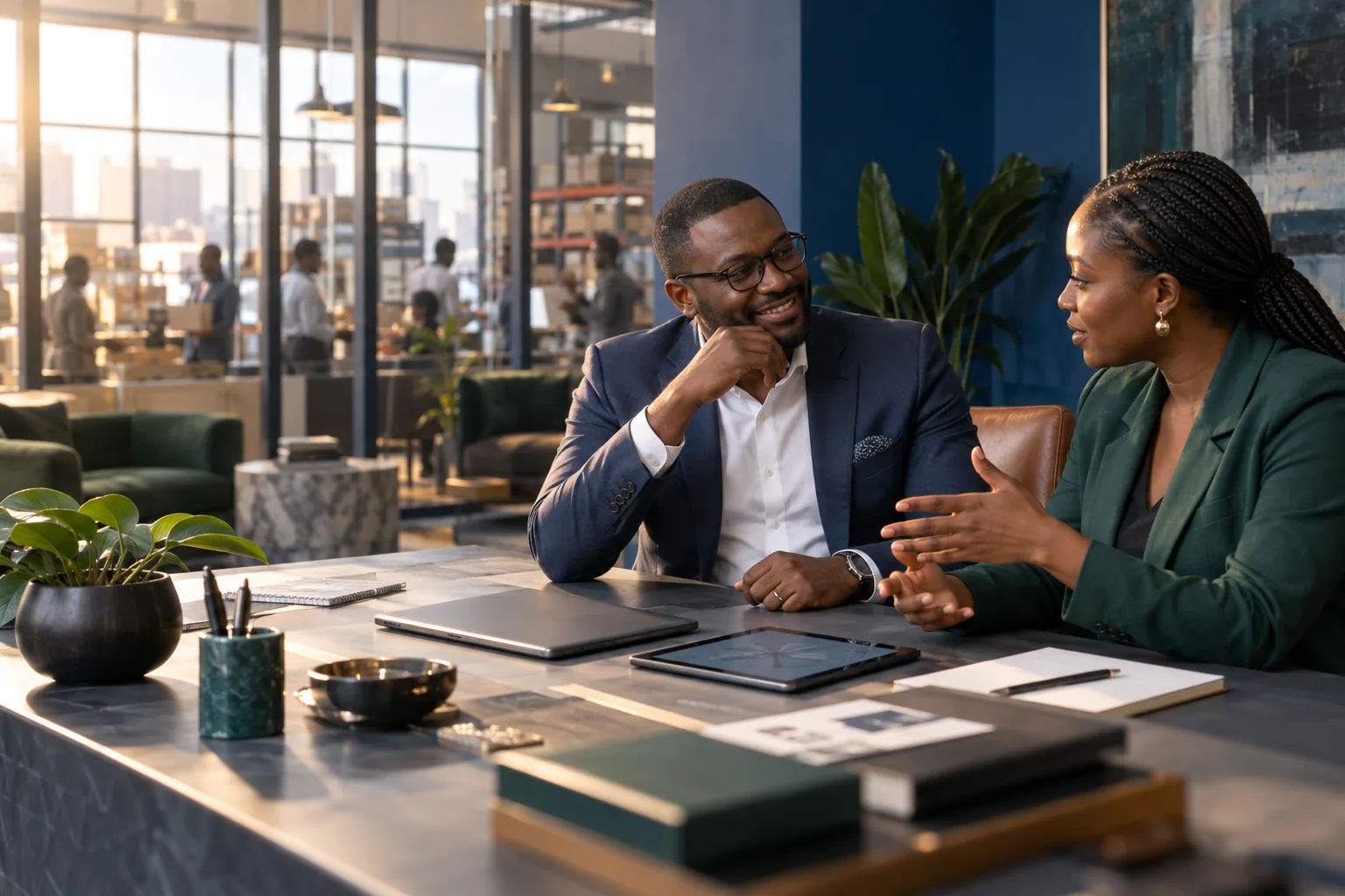 Business leaders planning connected operations with D3F