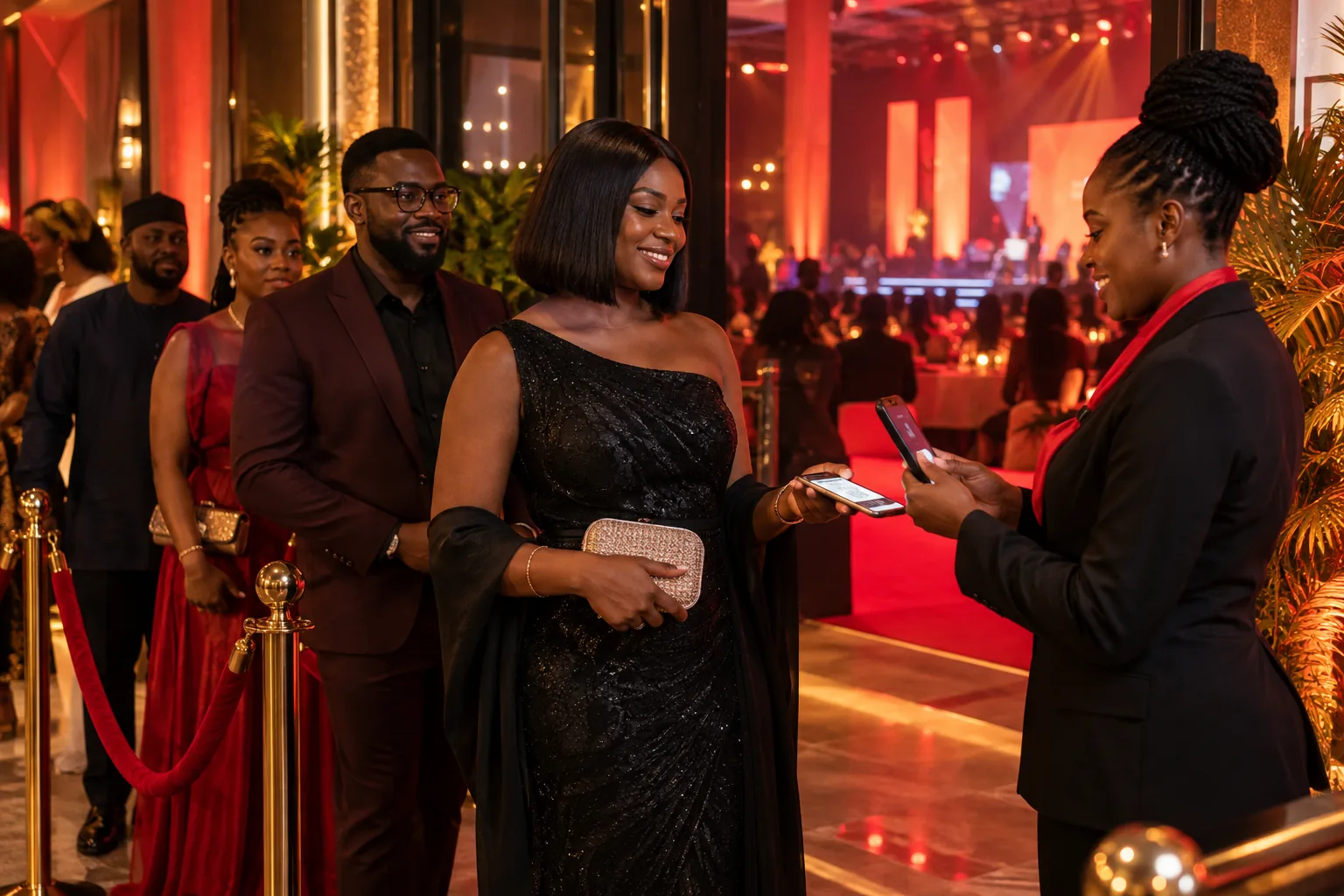 Guest check-in at an event managed with AriyoEvents