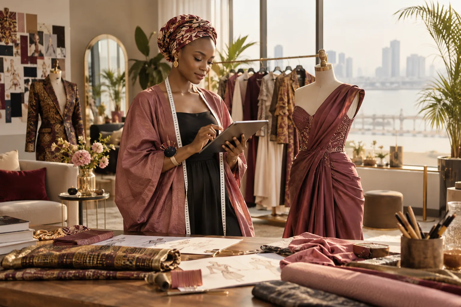 Fashion designer coordinating an atelier with MakerSuite